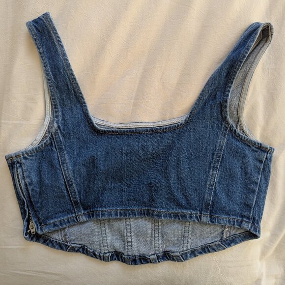 Denim crop top - Picture 2 of 3